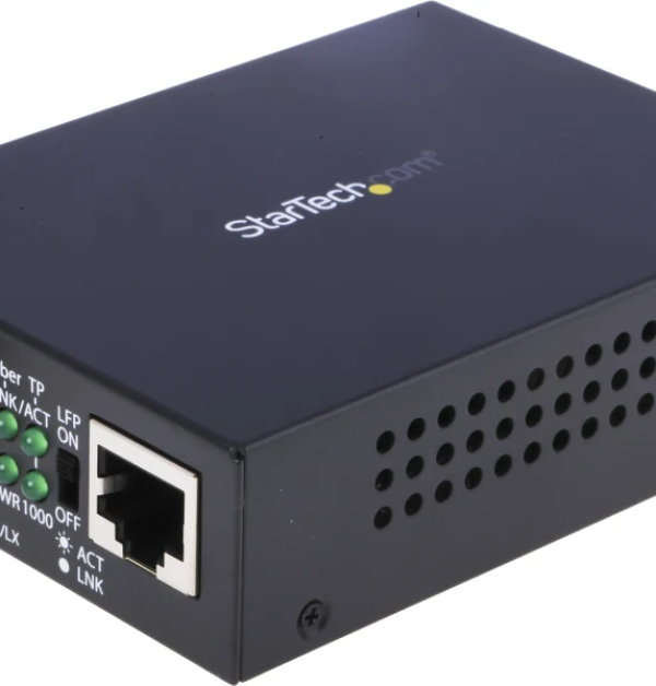  RJ45 Media Converter, Multi Mode, 10/100/1000Mbit/s, Full Duplex 550m